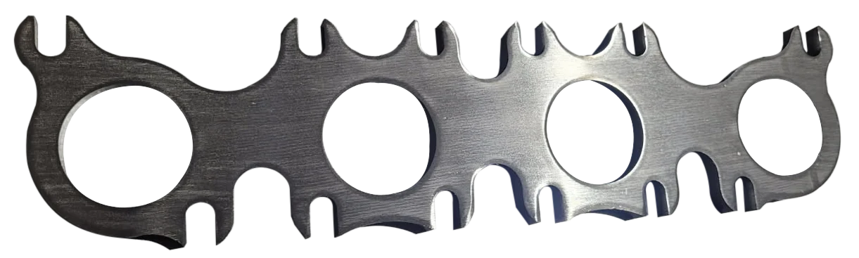 Dual Pattern Coyote 5.0L/5.2L Header Flange w/ 1-3/4" Ports. 3/8" Thick SS.