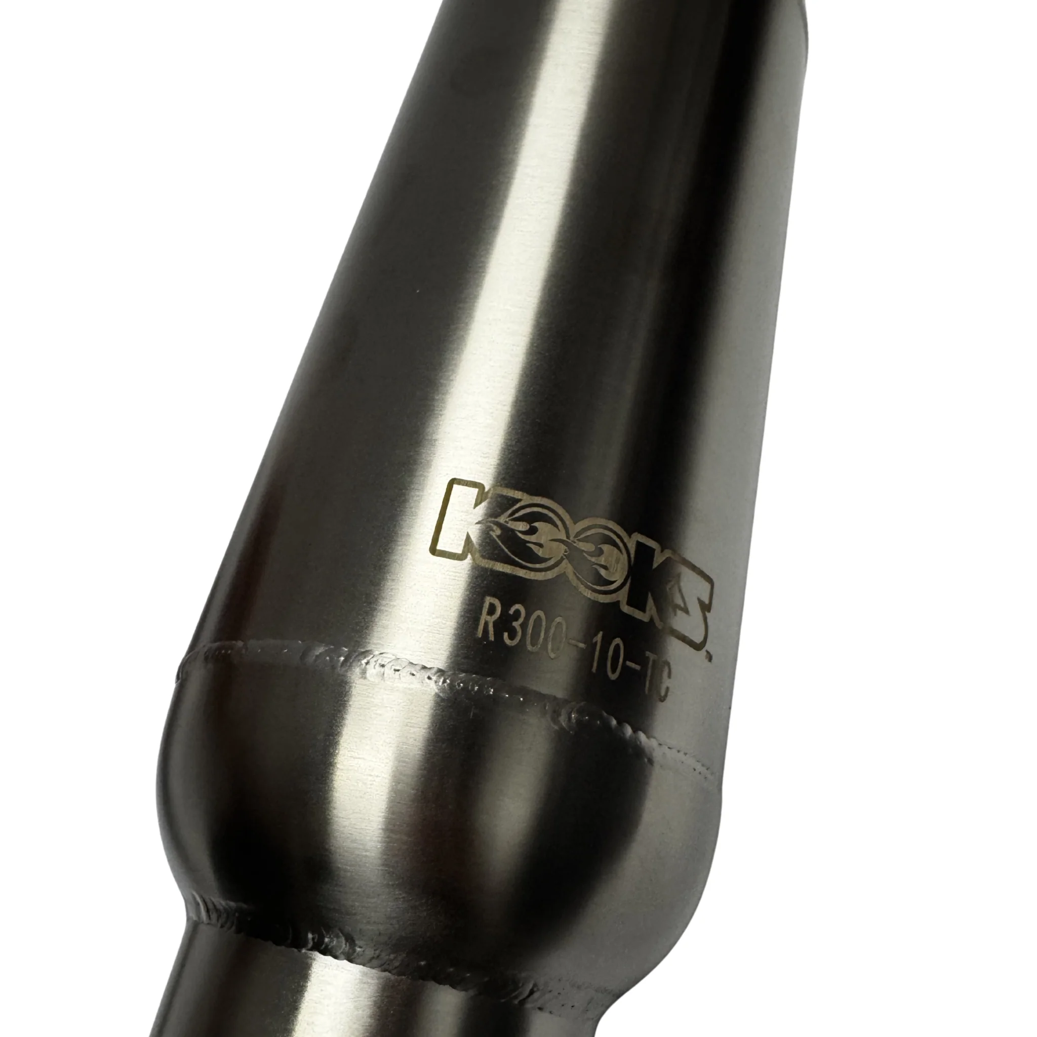 3” Round Muffler with Tri-Core Insert. 10” Long Body. Polished Stainless Steel. - Image 3